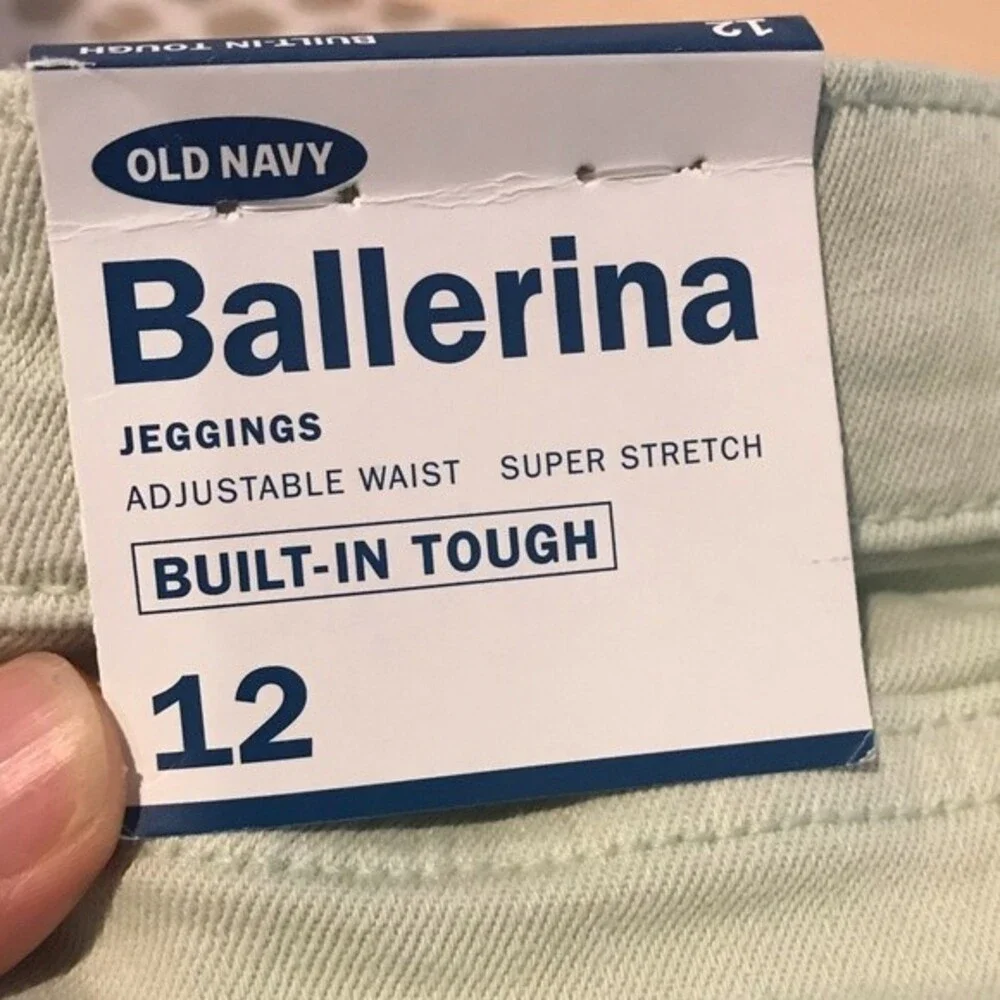 NWT Old navy girl’s ballerina jeggings jeans pant size 12